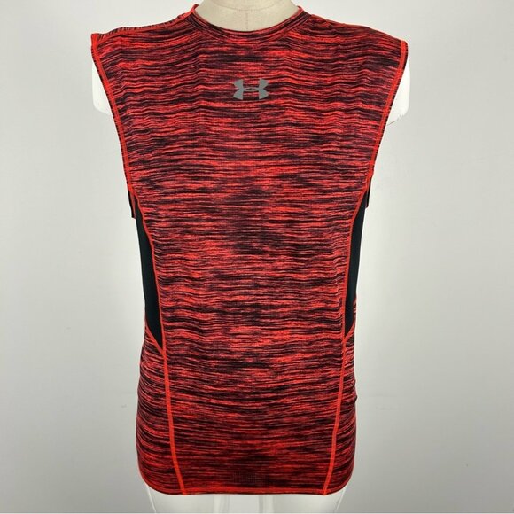 ❤️ Under Armour COMPRESSION Women's Red Sleeveless Top L - Picture 2 of 10